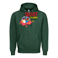 Sports Green Secret Squirrel  51 Zipper Hoodie - FloraArt