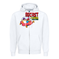 White Secret Squirrel  51 Zipper Hoodie - FloraArt