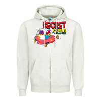 Oatmeal Heather Secret Squirrel  51 Zipper Hoodie - FloraArt