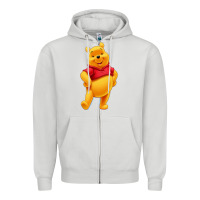 Dove Grey pooh Zipper Hoodie - FloraArt