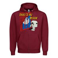 Burgundy thats no moon Zipper Hoodie - FloraArt