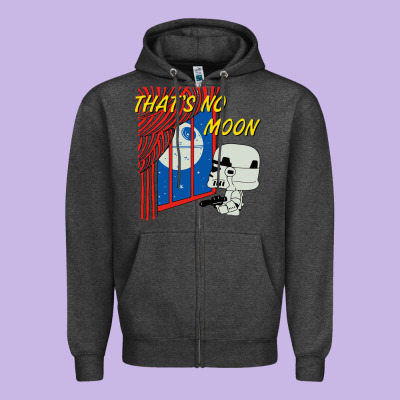 Thats No Moon Zipper Hoodie Designed By Floraart