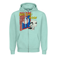 Seafoam thats no moon Zipper Hoodie - FloraArt