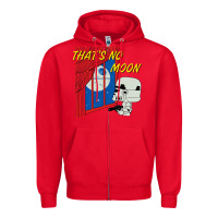 Red thats no moon Zipper Hoodie - FloraArt