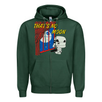 Sports Green thats no moon Zipper Hoodie - FloraArt