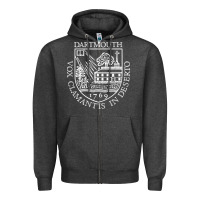 Charcoal Heather dartmouth newspaper Zipper Hoodie - FloraArt