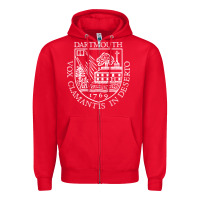 Red dartmouth newspaper Zipper Hoodie - FloraArt