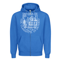 True Royal dartmouth newspaper Zipper Hoodie - FloraArt