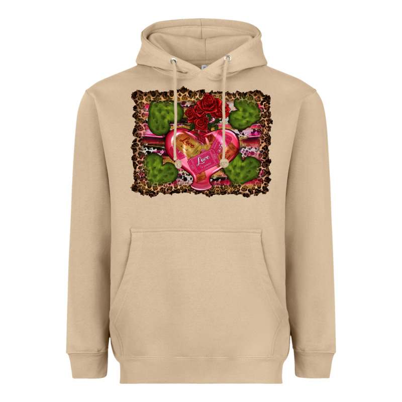 Western Background Valentine's Day Heavyweight Hoodie by RanaPortraitStore | Teevron