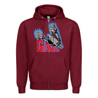 Burgundy Gigantor Essentia Zipper Hoodie - FloraArt