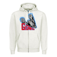 Oatmeal Heather Gigantor Essentia Zipper Hoodie - FloraArt