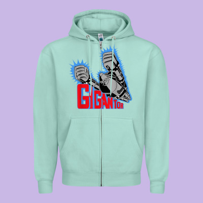 Gigantor Essentia Zipper Hoodie Designed By Floraart