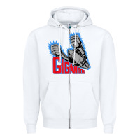 White Gigantor Essentia Zipper Hoodie - FloraArt