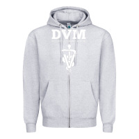 Heather Grey Doctor of Veterinary Medicine DVM Veterinarian Vet Tech Zipper Hoodie - FloraArt