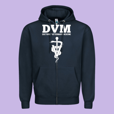 Doctor Of Veterinary Medicine Dvm Veterinarian Vet Tech Zipper Hoodie Designed By Floraart