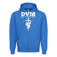 True Royal Doctor of Veterinary Medicine DVM Veterinarian Vet Tech Zipper Hoodie - FloraArt