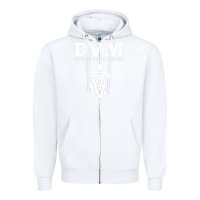 White Doctor of Veterinary Medicine DVM Veterinarian Vet Tech Zipper Hoodie - FloraArt