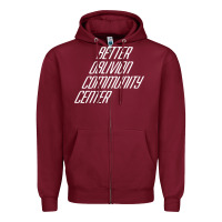 Burgundy Better Oblivion Community Center Zipper Hoodie - FloraArt
