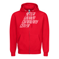 Red Better Oblivion Community Center Zipper Hoodie - FloraArt