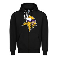 Black Team Of Minnesota American Football Zipper Hoodie - FloraArt