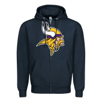 Navy Team Of Minnesota American Football Zipper Hoodie - FloraArt