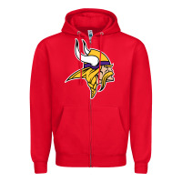 Red Team Of Minnesota American Football Zipper Hoodie - FloraArt