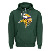 Sports Green Team Of Minnesota American Football Zipper Hoodie - FloraArt