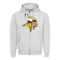 Dove Grey Team Of Minnesota American Football Zipper Hoodie - FloraArt