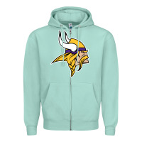 Seafoam Team Of Minnesota American Football Zipper Hoodie - FloraArt