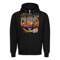 Black cars lightning mcqueen Zipper Hoodie - FloraArt