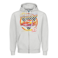 Dove Grey cars lightning mcqueen Zipper Hoodie - FloraArt