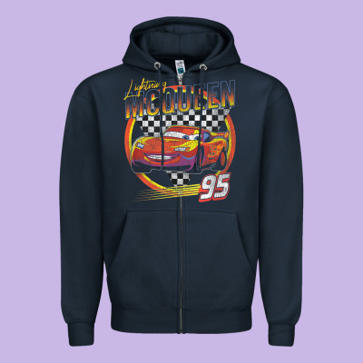 Cars Lightning Mcqueen Zipper Hoodie Designed By Floraart