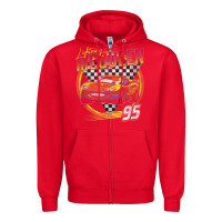Red cars lightning mcqueen Zipper Hoodie - FloraArt
