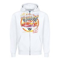 White cars lightning mcqueen Zipper Hoodie - FloraArt