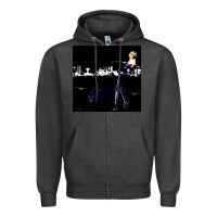 Charcoal Heather roxy poster Zipper Hoodie - FloraArt