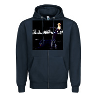Navy roxy poster Zipper Hoodie - FloraArt