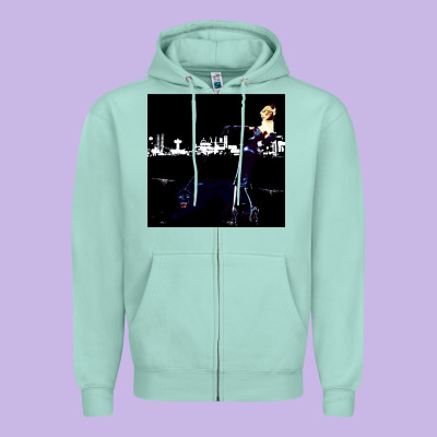 Roxy Poster Zipper Hoodie Designed By Floraart