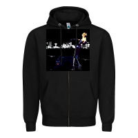 Black roxy poster Zipper Hoodie - FloraArt