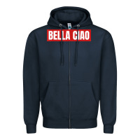 Navy bella ciao tshirt for casa song lovers  men women tshirt t shirt Zipper Hoodie - FloraArt