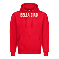 Red bella ciao tshirt for casa song lovers  men women tshirt t shirt Zipper Hoodie - FloraArt