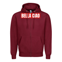 Burgundy bella ciao tshirt for casa song lovers  men women tshirt t shirt Zipper Hoodie - FloraArt