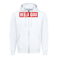 White bella ciao tshirt for casa song lovers  men women tshirt t shirt Zipper Hoodie - FloraArt