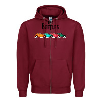 Burgundy beetles Zipper Hoodie - FloraArt