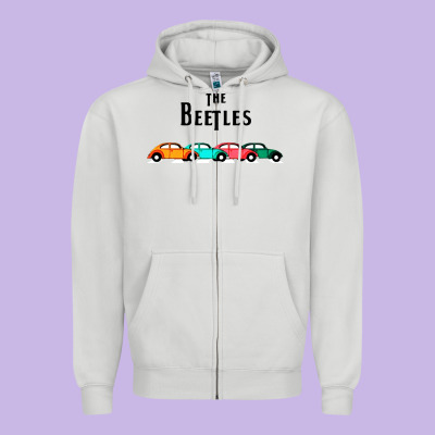 Beetles Zipper Hoodie Designed By Floraart