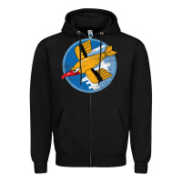 Black Ww2 91St Bomb Squadron Flying Fortress Soaring Bird Patch Zipper Hoodie - FloraArt