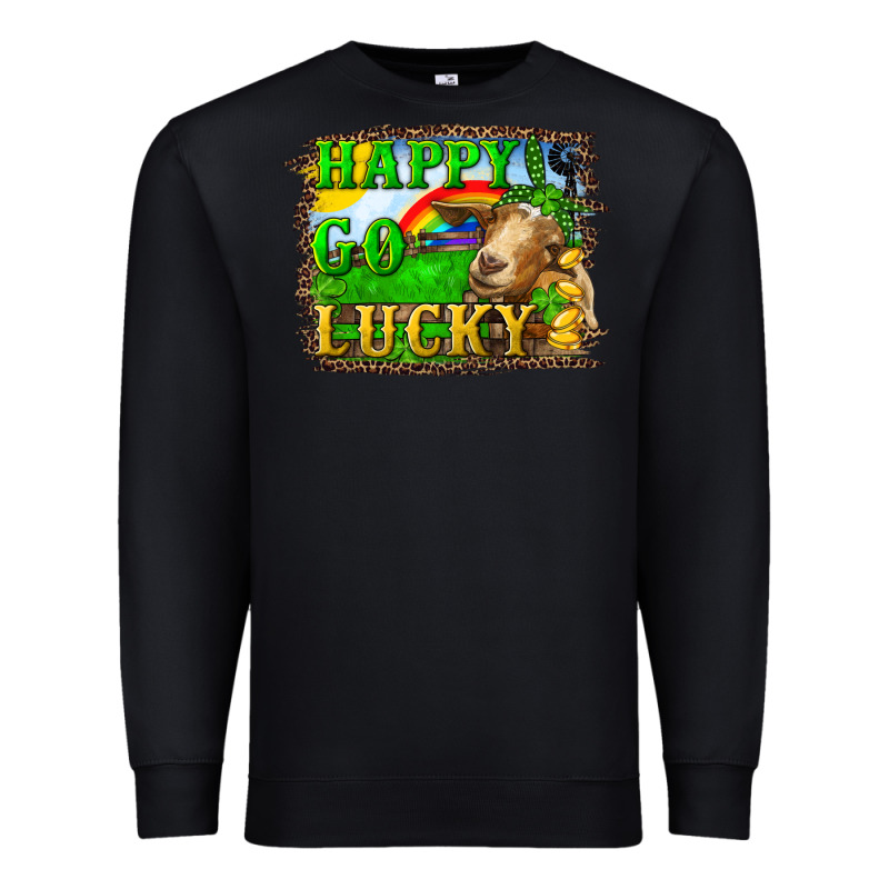 Happy Go Lucky Goat Premium Sweatshirt by RanaPortraitStore | Teevron