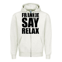 Oatmeal Heather Frankie Say Relax Essential Zipper Hoodie - FloraArt