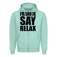Seafoam Frankie Say Relax Essential Zipper Hoodie - FloraArt