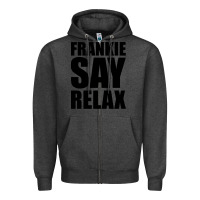 Charcoal Heather Frankie Say Relax Essential Zipper Hoodie - FloraArt