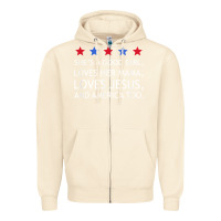 Sandshell she's a good girl, she's loves her mama, loves jesus t shirt Zipper Hoodie - FloraArt